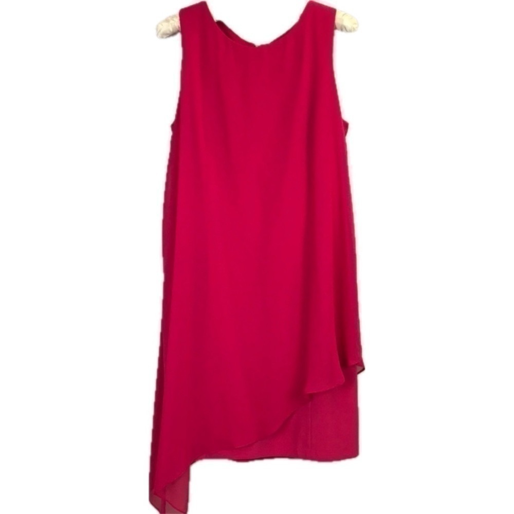 👗 Vince Camuto Asymmetrical Pink Sheath Dress Size 10 👗